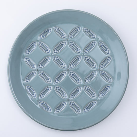 青瓷層彩菓子器